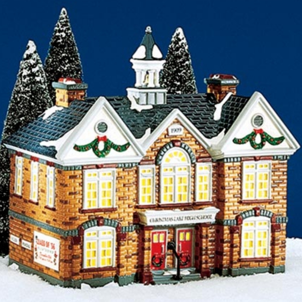Dept 56 Christmas Lake High School The Original Snow Village Retired 1999